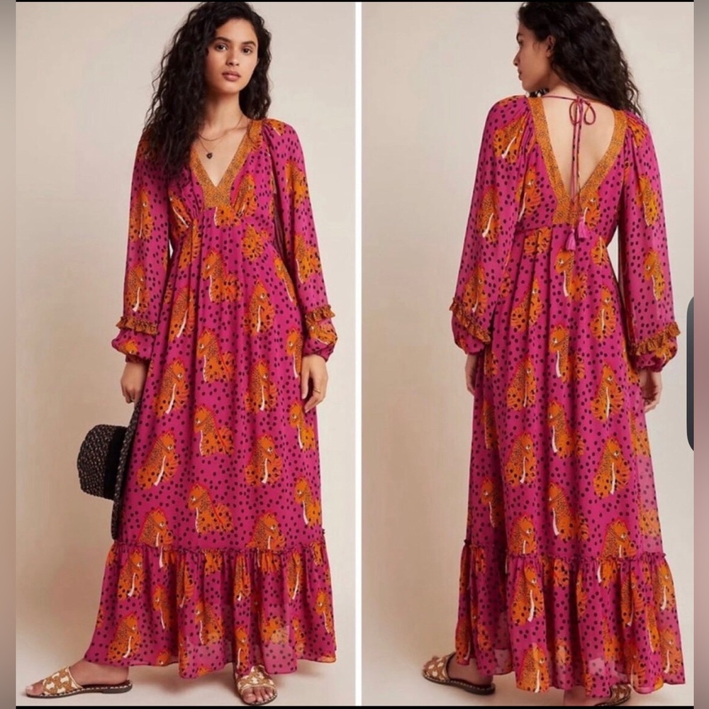 Anthropology Farm Rio maxi dress size small